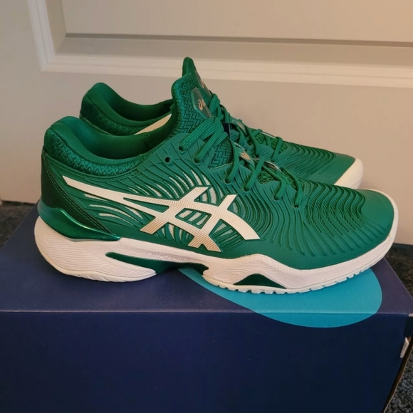 NIB ASICS COURT FF NOVAK DJOKOVIC MENS TENNIS SHOE US 6.5 (KALE/WHITE) - Picture 3 of 9